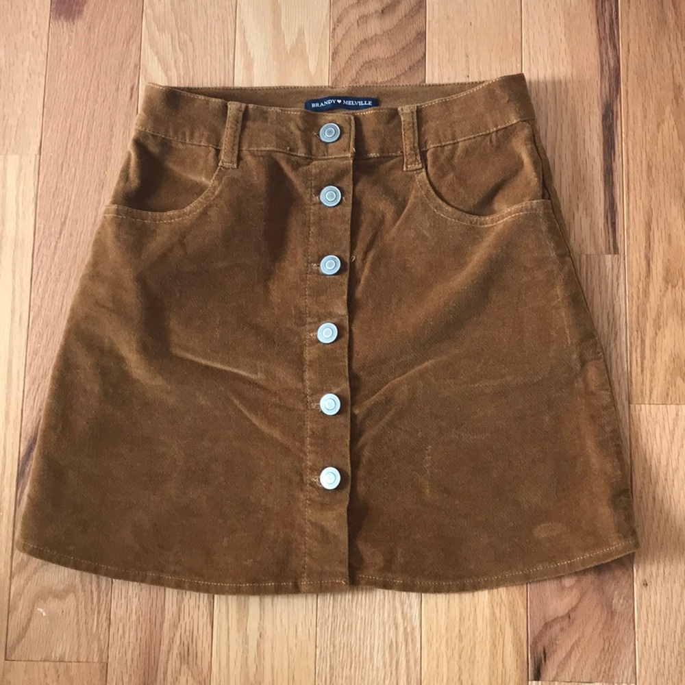 Brandy Melville suede mini skirt